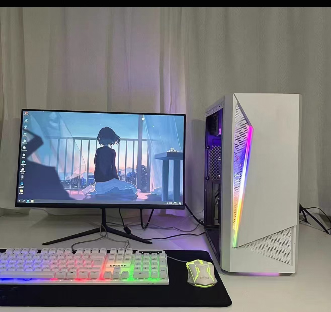 i5 台式机 4590 办公主机 整套带显示器